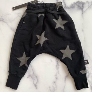 Nununu NWT Black Star Sweats 6-12 Mos